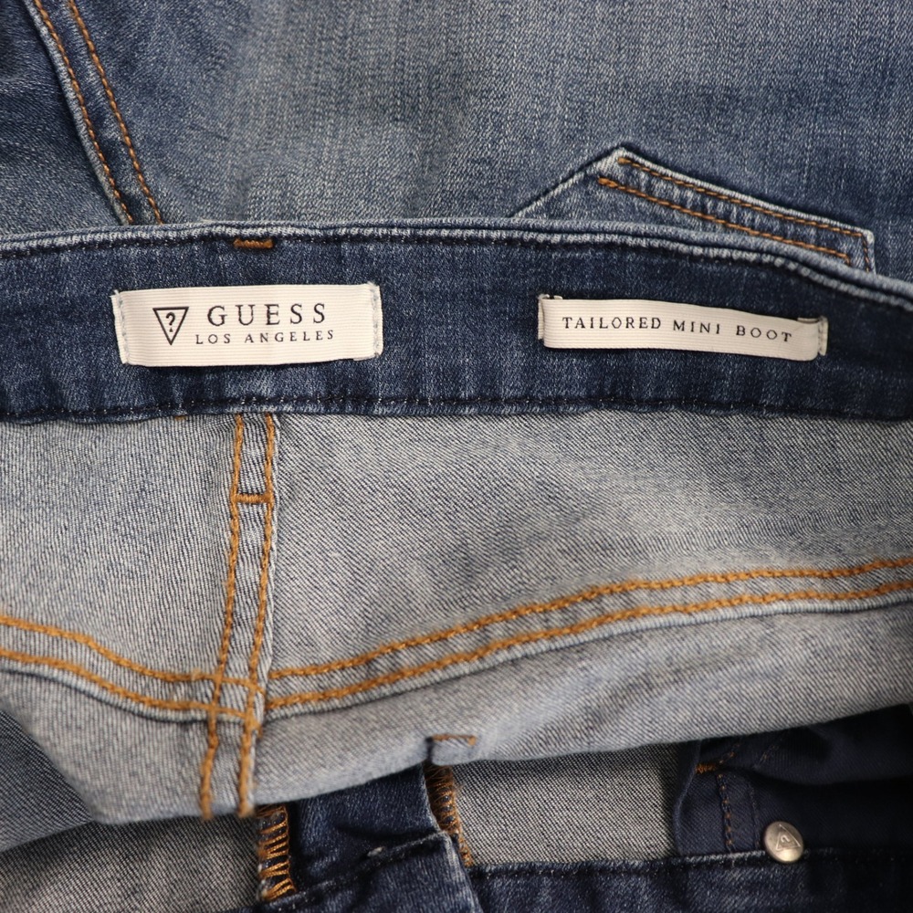 GUESS Blue Tailored Mini‎ Boot Distressed Jeans 32 - Picture 5 of 10